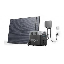 Комплект EcoFlow Delta Pro (3600 Вт·год/3600 Вт) + PowerStream 800W + сонячні панелі 2х400