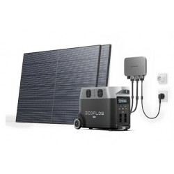 Комплект EcoFlow Delta Pro (3600 Вт·ч/3600 Вт) + PowerStream 600W + сонячні панелі 2х400