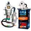 Газовый карбюратор GASPOWER KBS-2A (для генераторов 4 - 8 кВт с продольной заслонкой "чека")